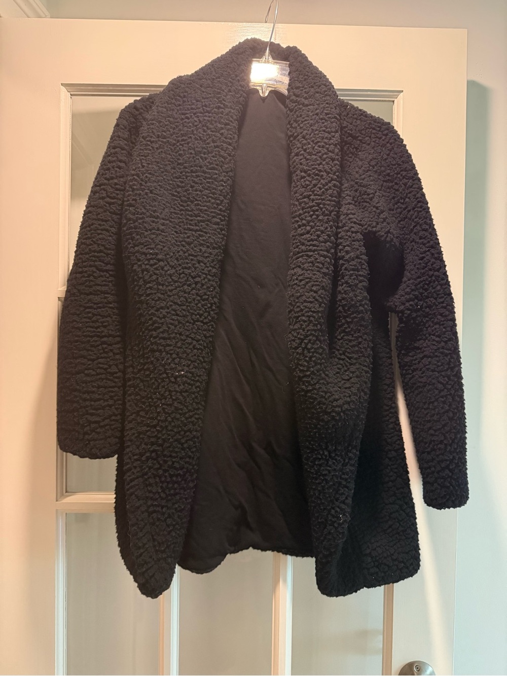 Skims Black Plush Teddy Jacket